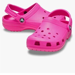 Hot Pink Crush Baby Crocs in Size 4